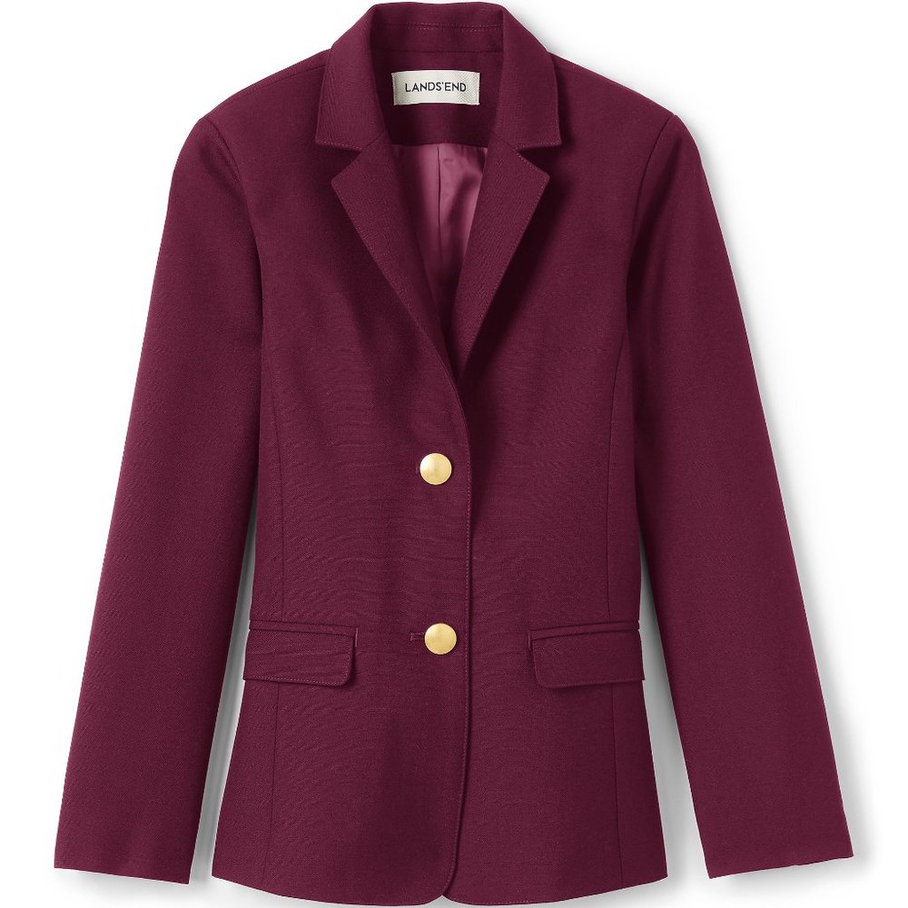 Lands End Women's School Uniform Blazer, Burgundy, NWT